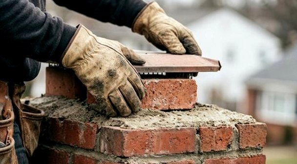 New brick laid level at the top of a stack